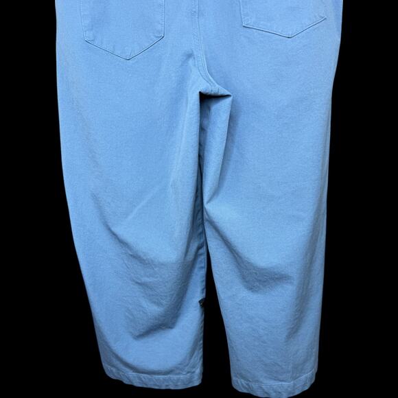 Anybody All-Streth Twill Wide Leg Cropped Pants Dusk Blue Medium Pockets Casual - Picture 11 of 14